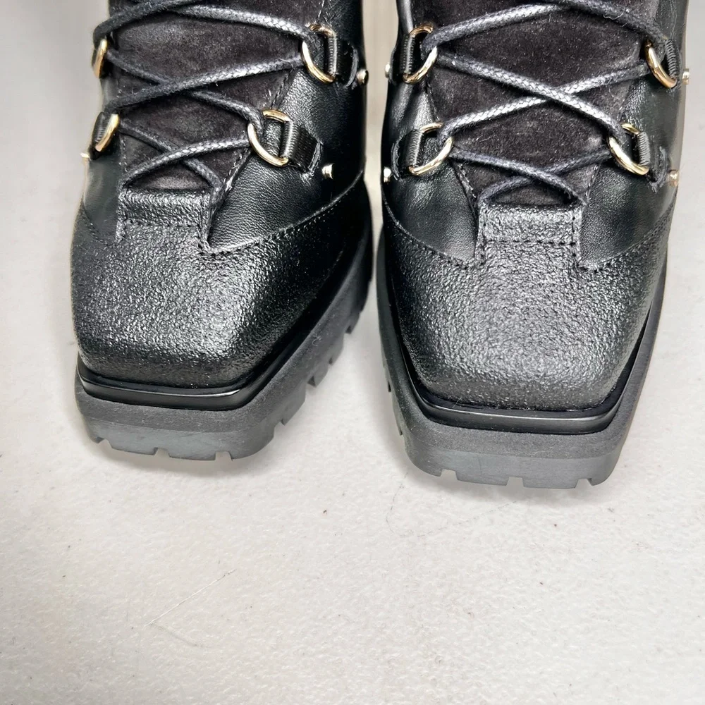 Jimmy Choo Madyn 130 Leather Ankle Square Toe Heel Boots W / Box Size 36.5 EUC - Picture 10 of 14